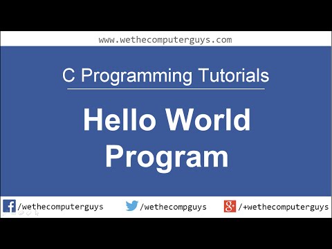 C Programming Language Tutorial Lect 2 First Program Hello World