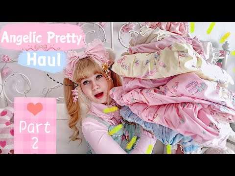 HUGE Sweet Lolita Unboxing Haul   Try On | Angelic Pretty | Candy Carnival