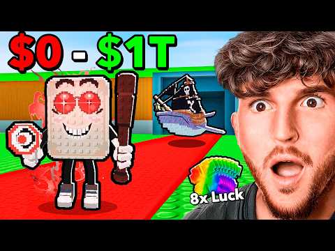 $0 - $1T Only Using 8X LUCK in Steal a Brainrot..