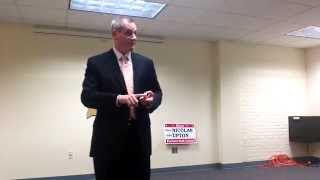 preview picture of video 'Mark Dunec - Democrat for Congress - Speaking in Florham Park, NJ'