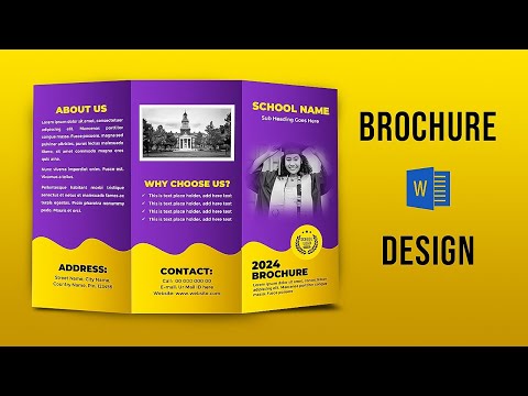 Brochure Design in MS Word Brochure design ideas Brochure Design tutorial