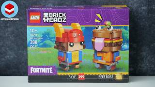 LEGO Fortnite 40910 Beef Boss & Skye Brickheadz - LEGO Speed Build Review