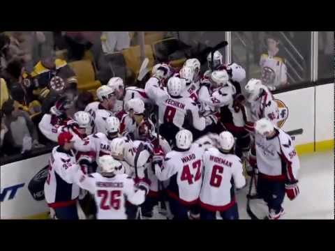 Niklas Backstrom's 2OT GW goal(1) - 2012 Eastern Quarterfinals - Capitals @ Bruins 4/14/12 [Game 2]