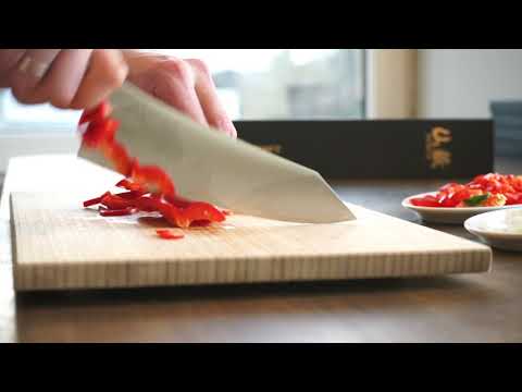 Suncraft Elegancia. Testing Japanese knife.