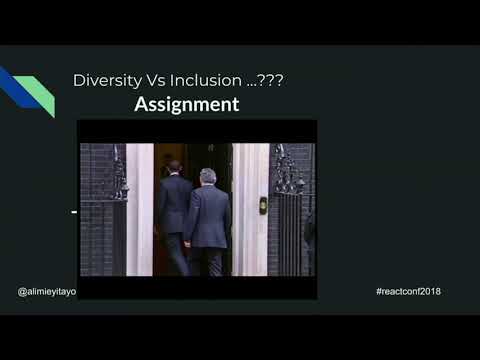 Building A Diverse And Inclusive Community - Eyitayo Alimi - React Conf 2018