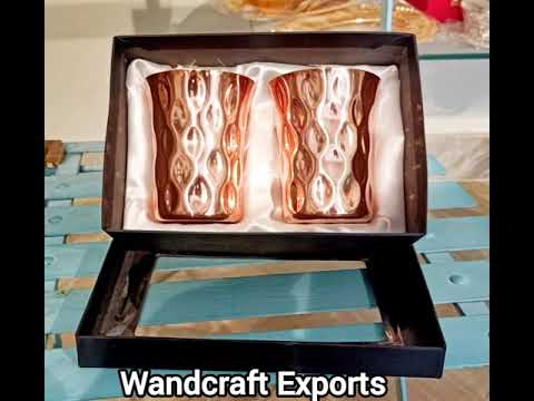 Wandcraft Exports Dotted Copper Water Glass Tumbler Metal Handicraft