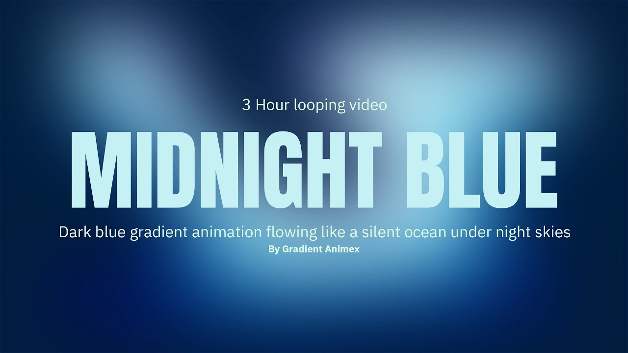 Midnight Current - Dark Blue Gradient Flow [4K Ambient Loop]