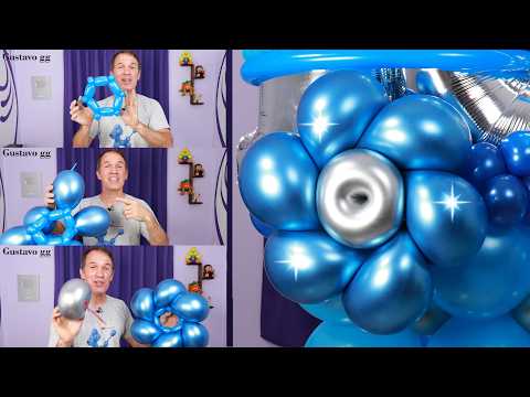 FLOR MUY FACIL Y BELLA 🌸😁 como hacer flores con globos 🌸 flores en distorsion - globoflexia