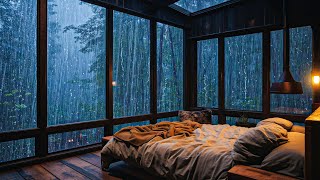 Heavy Rain Sound and Thunder outside the Window - Overcome insomnia, Relaxation, Healing, ASMR
