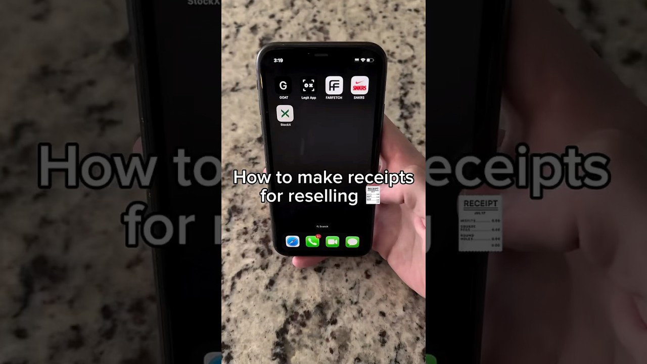 How to make receipts for reselling🔥 #reselling #receipts ￼
