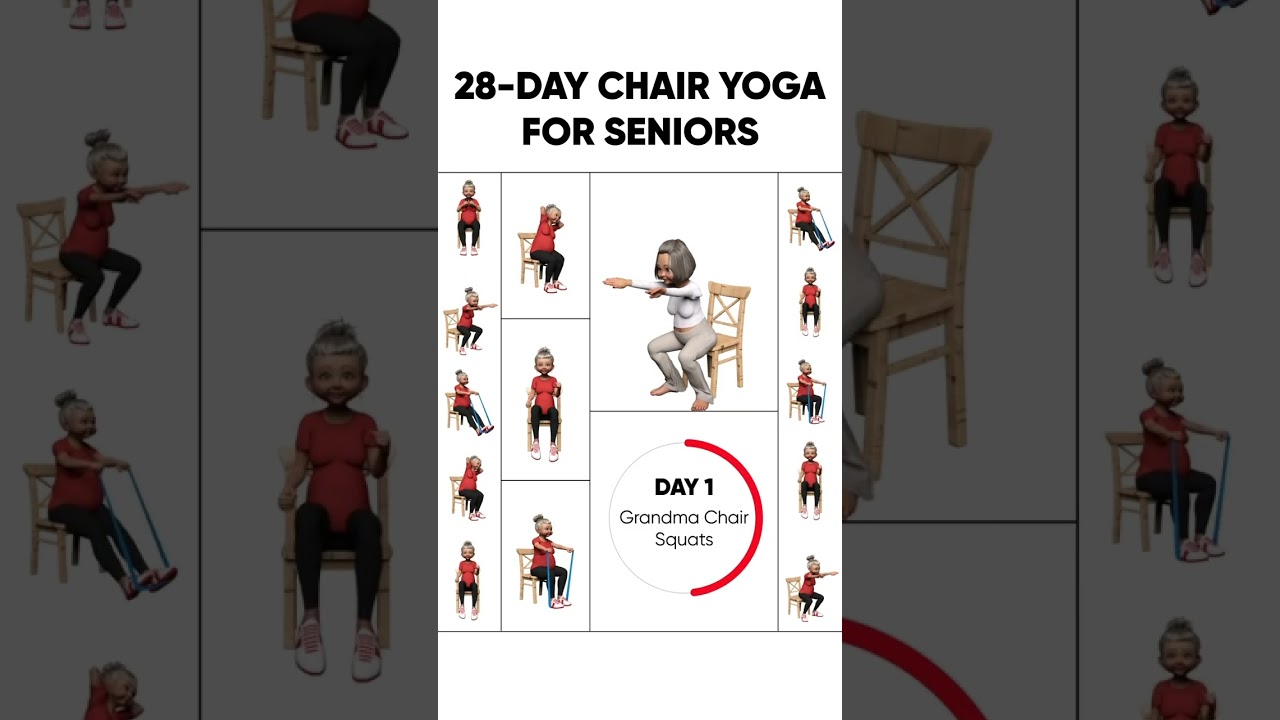 Chair Yoga For Senior #shorts #reducebellyfat #bellyfatloss #yoga #weightloss #exercise #fitness