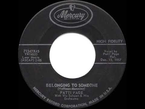 1958 HITS ARCHIVE: Belonging To Someone - Patti Page