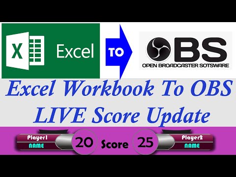 Excel Sheet to OBS - Update Real-Time Score to your Game