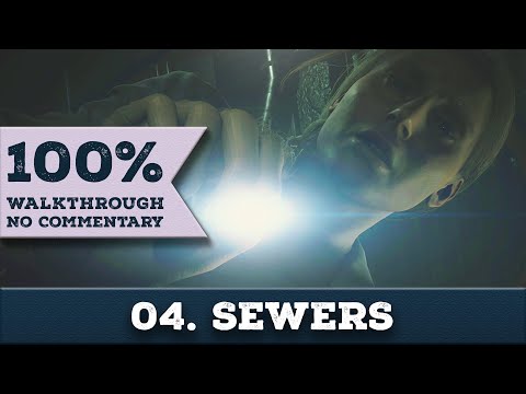 Resident Evil 2 Remake Walkthrough - CLAIRE B (Hardcore,No Damage,100%) part 4 SEWERS