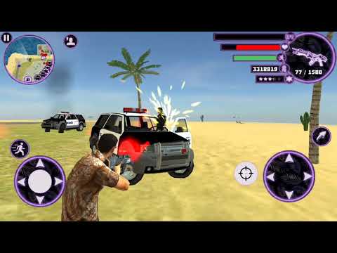 Miami Crime Simulator 2 - Gameplay android  Kill Police Man and Blast Car