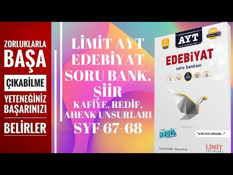 LİMİT AYT EDEBİYAT SORU BANKASI SYF 67/68 - ŞİİR - TÜRKÇEHANE