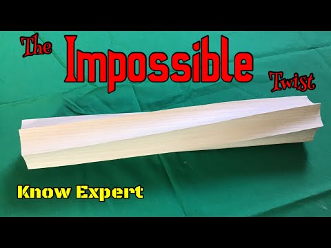 The IMPOSSIBLE Twist. (The Izzy twist) wooden spiral cut on a table saw.