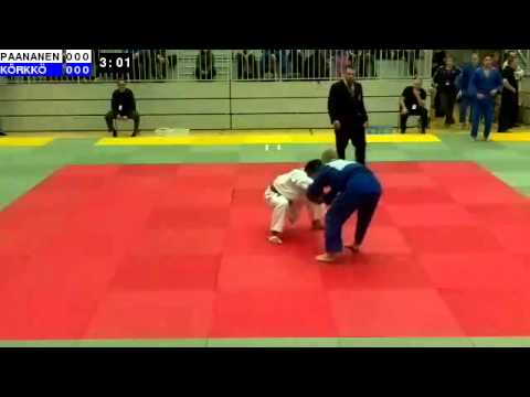 Judo U21 SM 2014: M21-66: PAANANEN - KÖRKKÖ