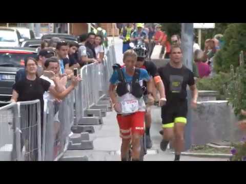 UTMB 2019: WOMEN´S  PODIUM ARRIVAL Courtney Daltwater; Kirstin Berglund; Maite Maiora,