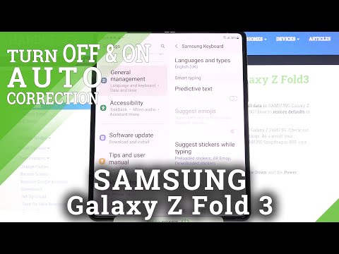 How to Turn On/Off Auto Correction on SAMSUNG Galaxy Z Fold 3 – Suggested Words