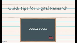 Quick Digital Research Tips: How to Use Google Books