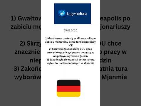 Niemiecki dziennik telewizyjny @tagesschau 25 stycznia