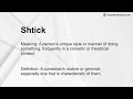 Shtick Meaning