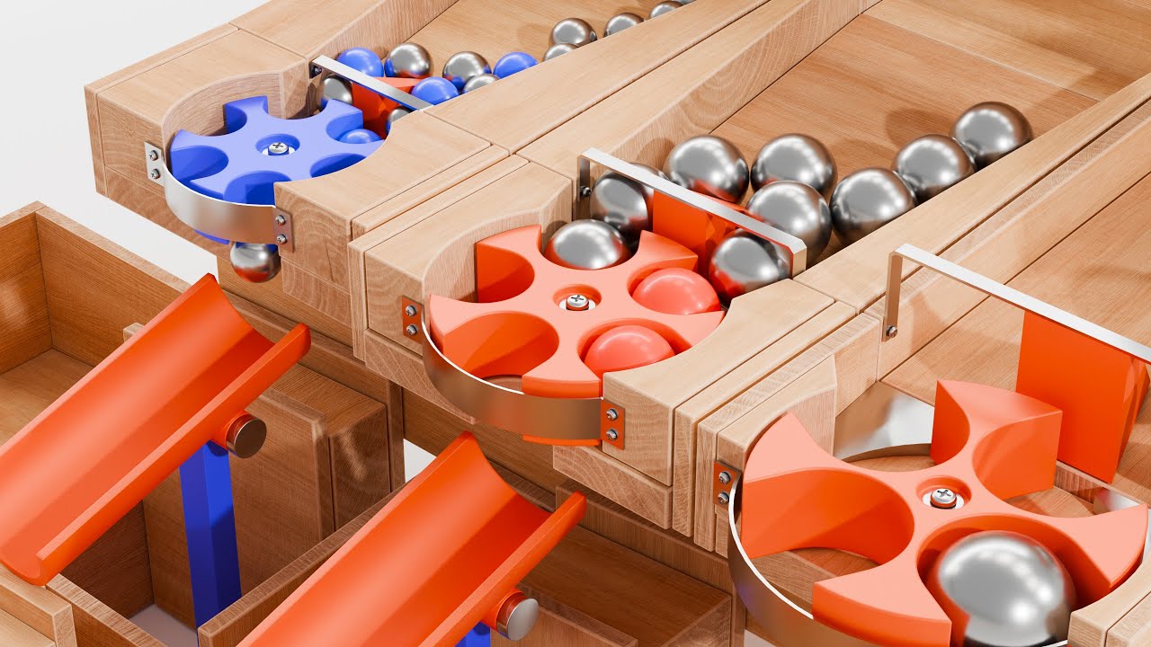 Ball Sorting Machine | Blender Physics Simulation