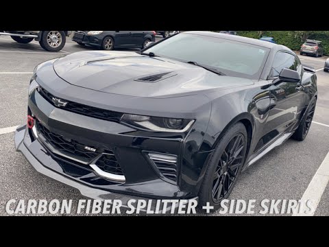 6th gen camaro ss carbon fiber splitter + side skirt install - extreme online store -