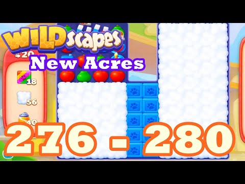 Wildscapes: New Acres Level 276 - 280 HD Gameplay | 3 match puzzle | android | 277 | 278 | 279 | IOS