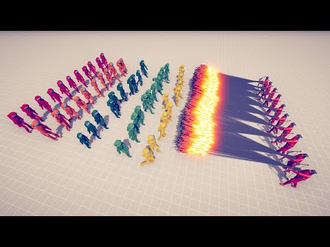 10x FIREWORK ARCHER GODS vs 50x UNITS - Totally Accurate Battle Simulator TABS