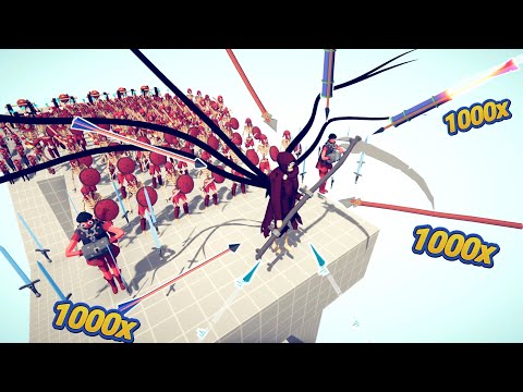 Spooky Army VS 3x Every God ,Totally Accurate Battle Simulator  (TABS) Gaming