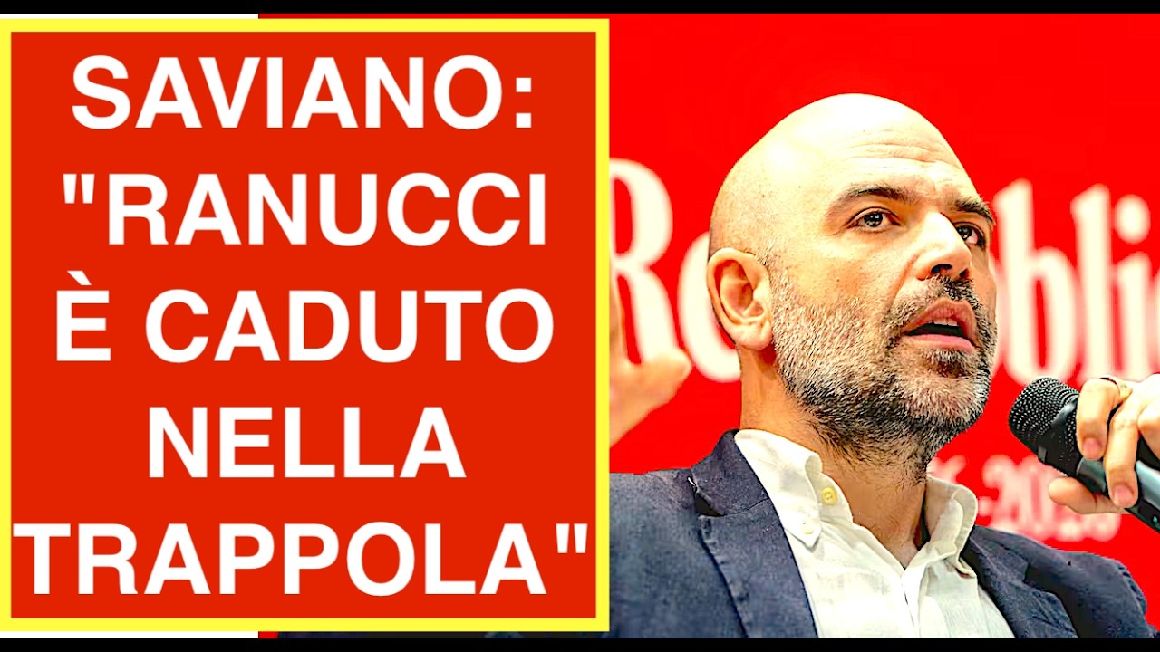 SAVIANO: "RANUCCI È CADUTO NELLA TRAPPOLA" LA SURREALE TEORIA DELLO SCRITTORE