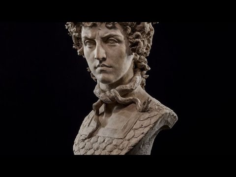 Charles Adrien Prosper d'Epinay, Portrait of Sarah Bernhardt as Hermione, c. 1903, terracotta