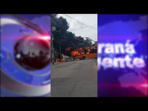Ônibus é incendiado em Curitiba em protesto a morte de um morador do bairro Vila Torres