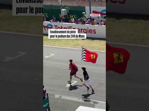 L'envahissement de piste pour le podium des 24H du Mans 🔥#automobile #course