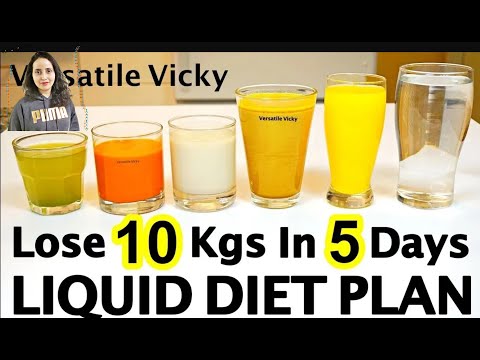 5 Day Liquid Diet Plan For Weight Loss | Liquid Diet For Weight Loss | Lose 10 Kgs In 5 Days Video