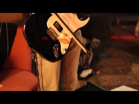 Old Kerry Mckee at studio Kust,  Marcus "Skägget" Bertilsson recording guitar