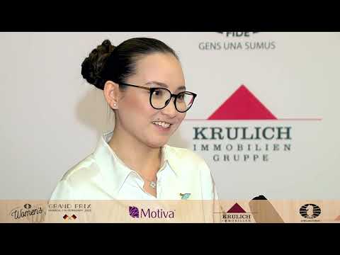Interview with Zhansaya Abdumalik | FIDE Women's Grand Prix in Munich | 10 Round