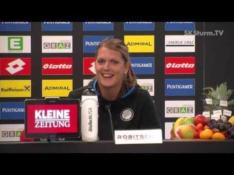 SK Sturm: Pressekonferenz vor FC Zürich Frauen (UWCL 2016/17)