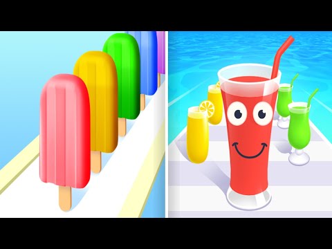 Popsicle Stack Vs Juice Run- All Level Gameplay - New Update - (Android/iOS)