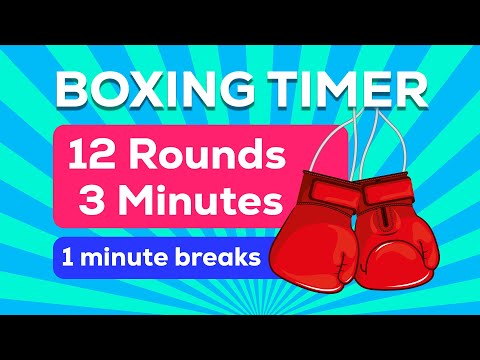 Train Like a Champion 12 Round Boxing Training/Match Timer | 3minutes with 1 min Breaks