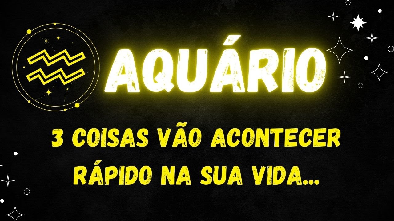 ♒️AQUÁRIO😮3 COISAS VÃO ACONTECER RÁPIDO NA SUA VIDA...