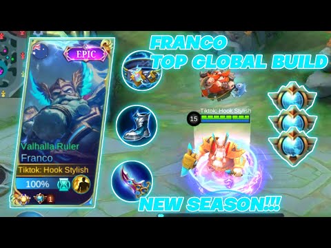 FRANCO TOP GLOBAL BUILD!!! NEW SEASON ⚡ - FRANCO MONTAGE | MLBB 2022