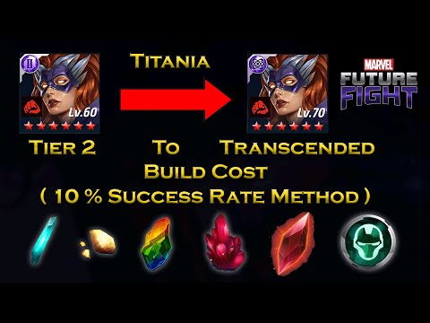 Titania Tier 2 To Transcended Potential Build Cost Information For Beginners - Marvel Future Fight