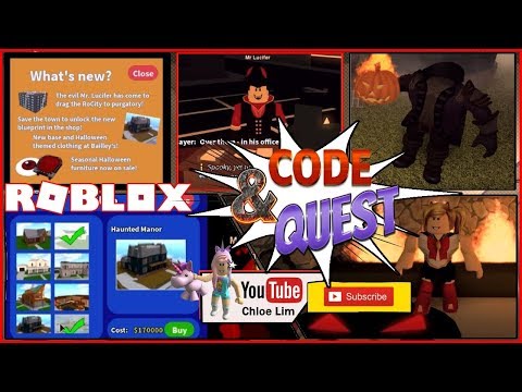 Roblox Gameplay Rocitizens A New Code And How To Complete The Halloween Quest Loud Warning Steemit - roblox horror mansion new update youtube