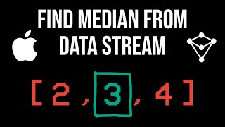 YouTube video 'Find Median From Data Stream - LeetCode 295 - Apple Interview'