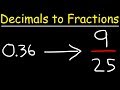How To Convert Decimals to Fractions How To Convert Decimals to Fractions