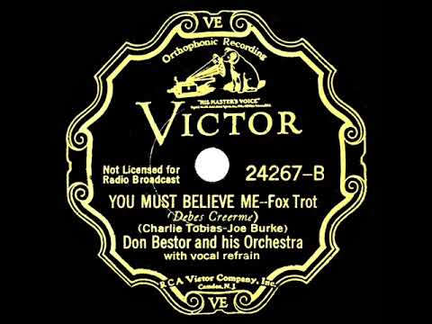 1933 Don Bestor - You Must Believe Me (Johnny Russell, vocal)