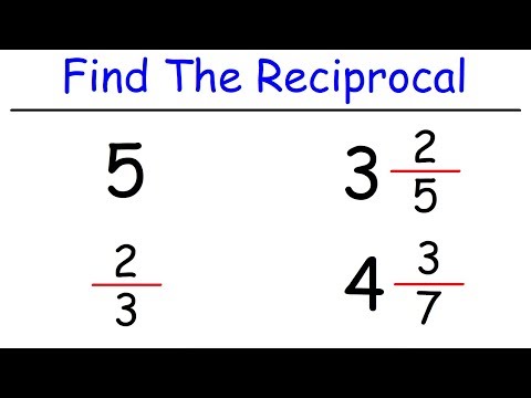 Video on How To Find The Reciprocal of Whole Numbers, Fractions and Mixed Numbers